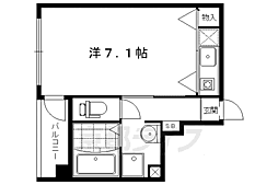 プロスペクト下鴨 ワンルームの間取図画像