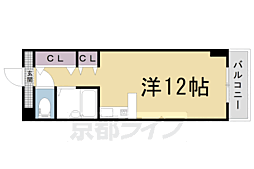 メゾンデュカルム ワンルームの間取図画像