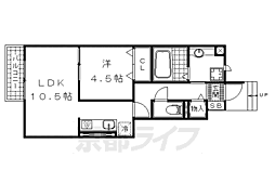 サン・ドゥ・ウィル2 1LDKの間取図画像
