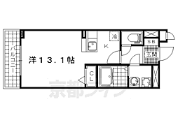 ブリリアント・テラス 1Kの間取図画像