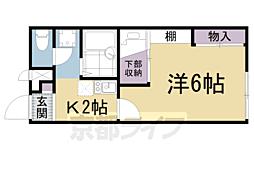 レオパレスオリオン 1Kの間取図画像