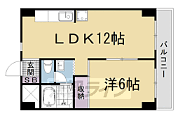 第16洛西ハイツ瀬田 1LDKの間取図画像
