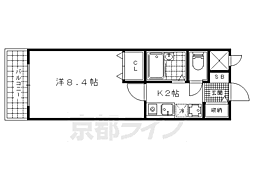 KYOMANSION 1Kの間取図画像
