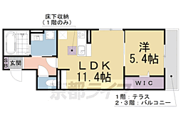 TheBonds三井寺 1LDKの間取図画像