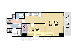 インベスト京都堀川 1LDKの間取図画像
