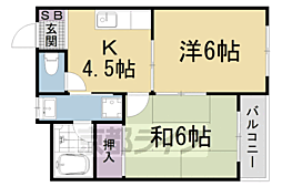 ヴェルデ比叡山 2Kの間取図画像