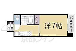 ル・パルトネール西大路御池 1Kの間取図画像