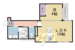 レガリア京都烏丸 1LDKの間取図画像