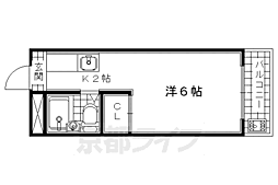 カサ・ノーブレ 1Kの間取図画像