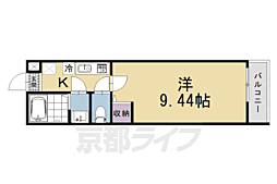 京都市中京区壬生下溝町マンション 1Kの間取図画像