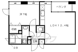 プラネシア星の子山科三条 1LDKの間取図画像