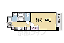 APEX京都室町 1Kの間取図画像