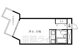 アベニールアサダ 1Kの間取図画像