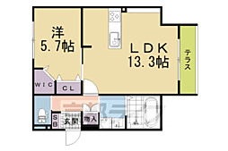 (仮称)京都市伏見区桃山羽柴長吉東町ヘーベルメゾン 1LDKの間取図画像