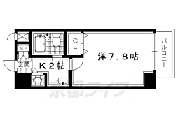 アクシルコート堀川今出川 1Kの間取図画像