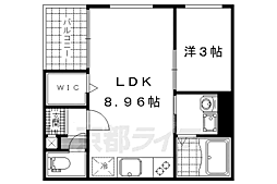 レガリスト伏見 1LDKの間取図画像
