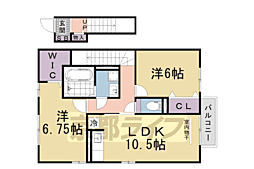 レイクアヴェニュー 2LDKの間取図画像