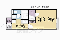 レオネクストカストル雄 1Kの間取図画像