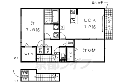 ヴェルコートA 2LDKの間取図画像