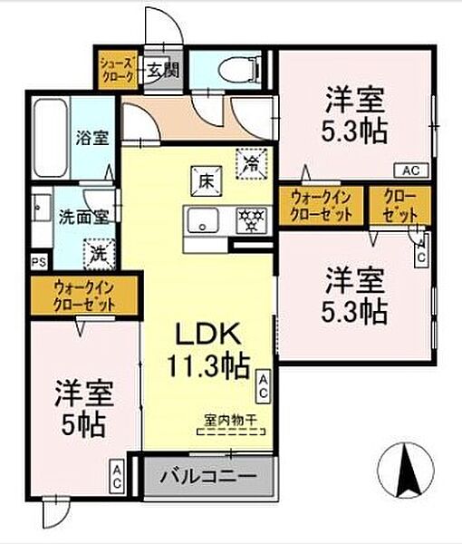 同じ建物の物件間取り写真 - ID:213103792852