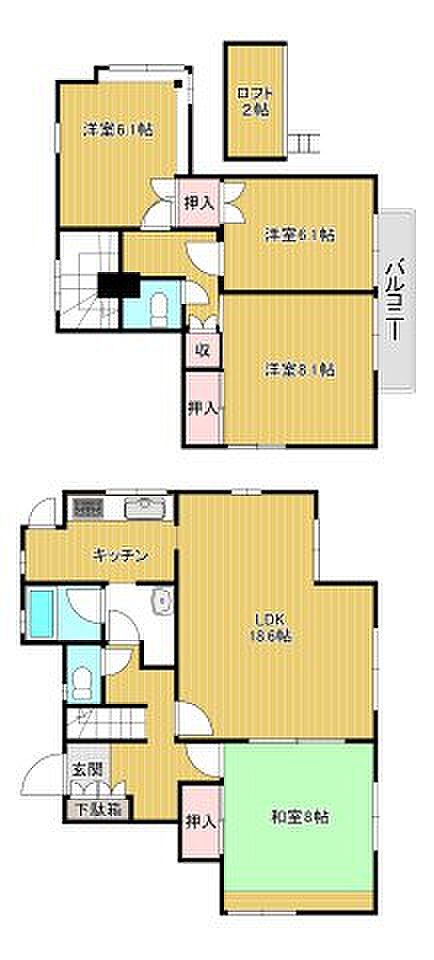 全室クロス貼替。水周り（キッチン、浴室、洗面台、トイレ）交換済