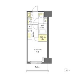 プライムメゾン蒲田 ワンルームの間取図画像