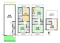 Osaka Metro千日前線 野田阪神駅 徒歩9分 4DKの間取り
