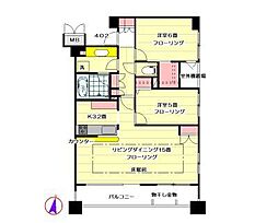 ゼファー目白ビアージュ 2LDKの間取図画像