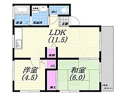 プリマベーラ 2LDKの間取図画像