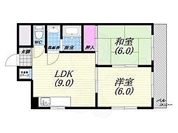 エトワール・アノン 2LDKの間取図画像