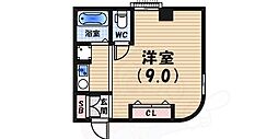 プチシャルマン浜脇 ワンルームの間取図画像