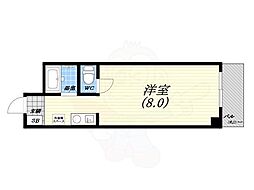 タケダビル95 1Kの間取図画像