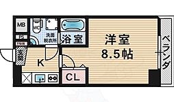 セレニテ甲子園 1Kの間取図画像