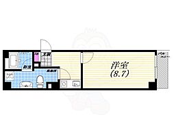 メインステージ芦屋茶屋之町 1Kの間取図画像