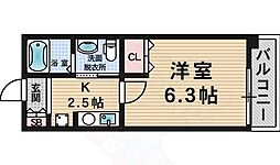 ダイドーメゾン阪神西宮駅前 1Kの間取図画像