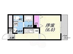 アルカディアマーユ 1Kの間取図画像