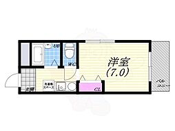 ハイツコンフォート 1Kの間取図画像