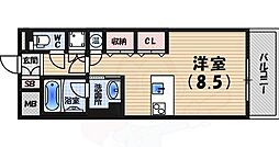 芦屋大桝町アネックス ワンルームの間取図画像