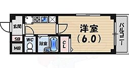 夙川チェリーハウス 1Kの間取図画像