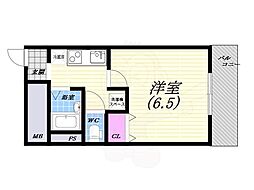 ドミトリー高木2 1Kの間取図画像
