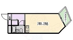 コートサラ2 ワンルームの間取図画像