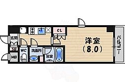 ブランシエスタ西宮 1Kの間取図画像