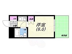 NEOダイキョー芦屋川 1Kの間取図画像