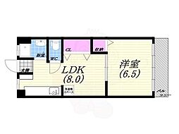 貴和芦屋ハウス 1LDKの間取図画像