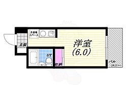 ダイドーシティ芦屋2 ワンルームの間取図画像