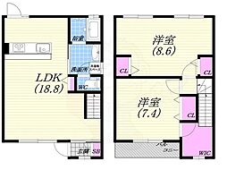 シャーメゾン北夙川B 2LDKの間取図画像