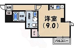 ソルセレジェイラ西宮 1Kの間取図画像