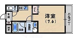 WOB西宮レジデンス 1Kの間取図画像