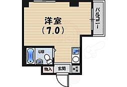サンフェリオ西宮 ワンルームの間取図画像