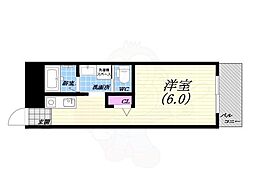 マンションリーベ ワンルームの間取図画像